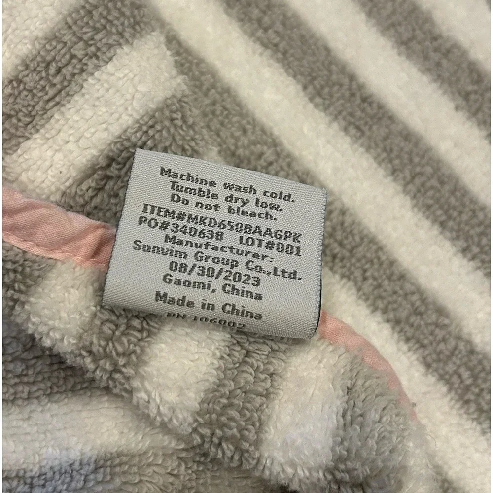 Kassa Kids Hooded Towel & 2 Wash Rags Striped Luxury